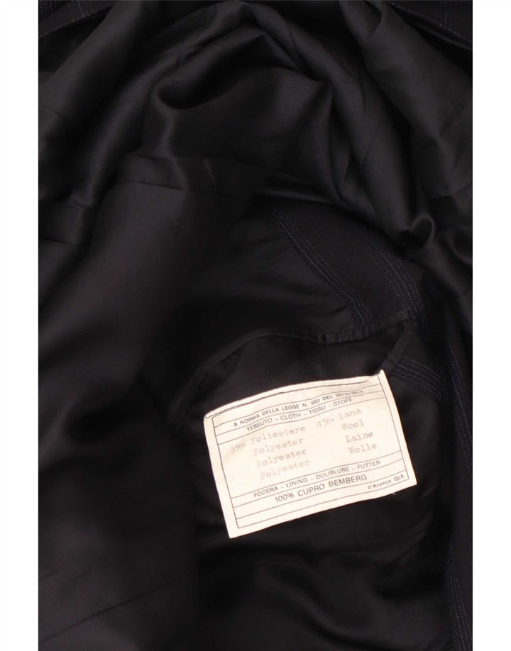 Jachetă blazer pentru bărbați Simon Ackerman UK 36 Mic bleumarin cu dungi