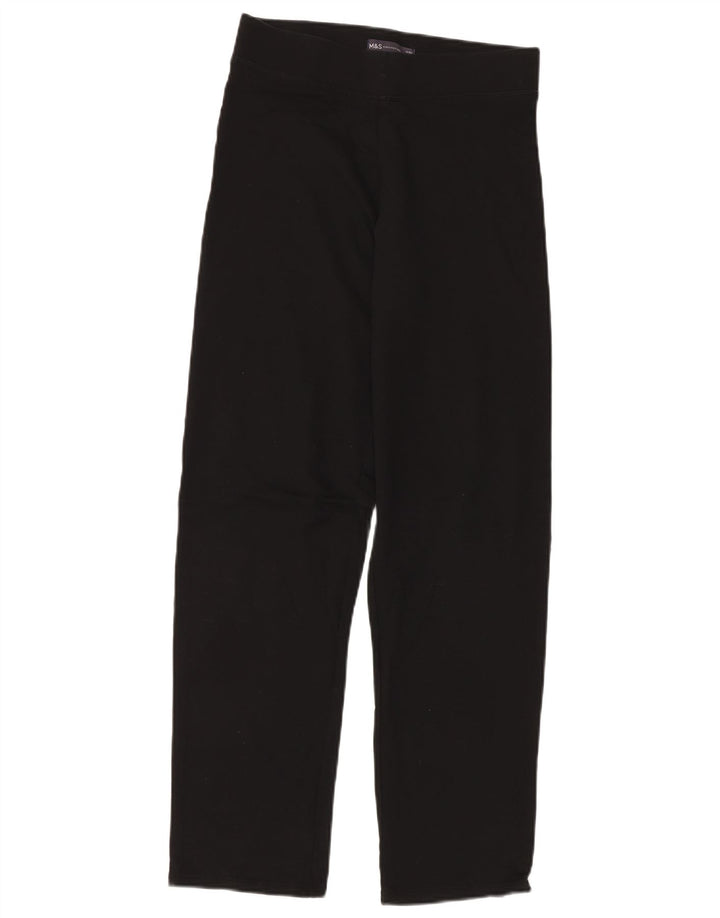MARKS & SPENCER Pantaloni de trening pentru femei UK 10 Bumbac negru mic