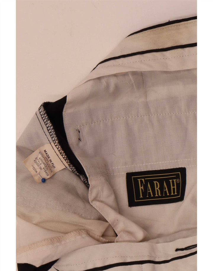 Pantaloni de costum pentru bărbați Farah L38 L30 Poliester negru