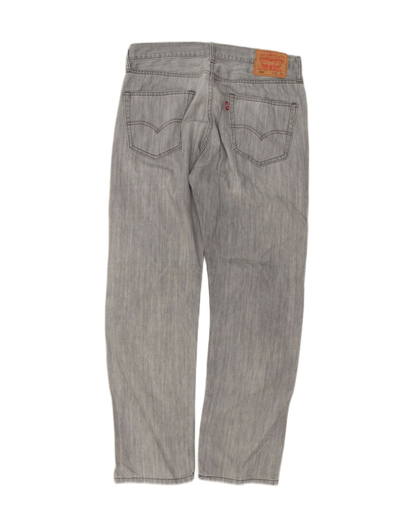 Blugi drepti pentru bărbați Levi's 505 W33 L30 bumbac gri