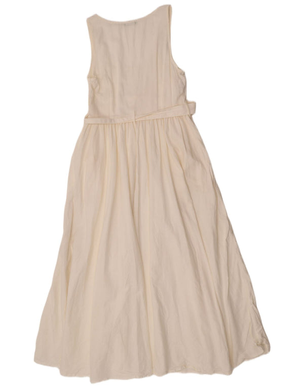 Rochie maxi fără mâneci pentru femei Benetton UK 14, mare, alb, in