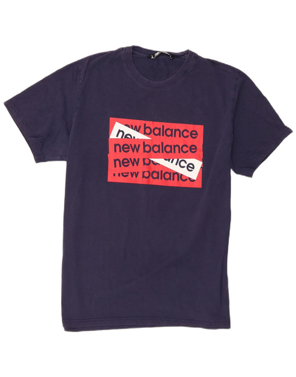 Tricou grafic pentru bărbați New Balance Top 2XL Bumbac bleumarin