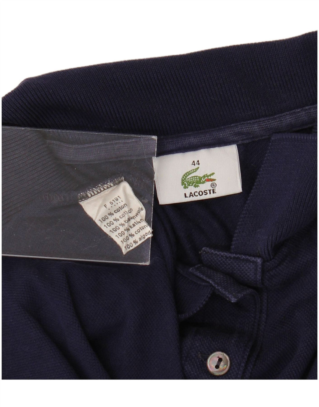 Tricou polo fără mâneci pentru femei LACOSTE Mărimea 44 mare bumbac bleumarin