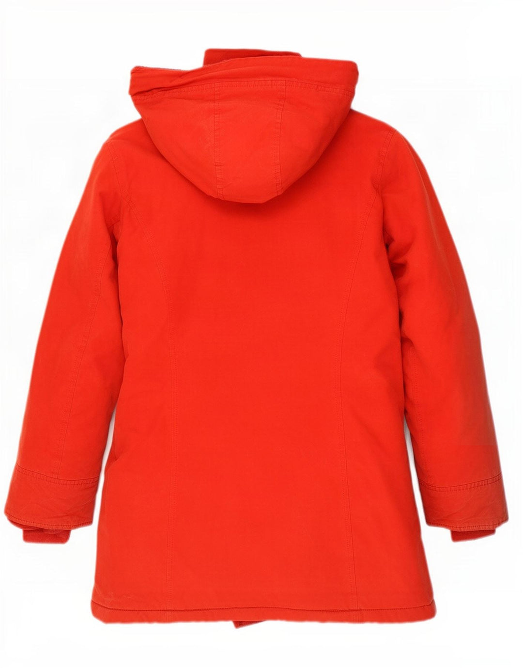 Jachetă căptușită cu glugă Woolrich pentru femei UK 14, bumbac roșu mediu