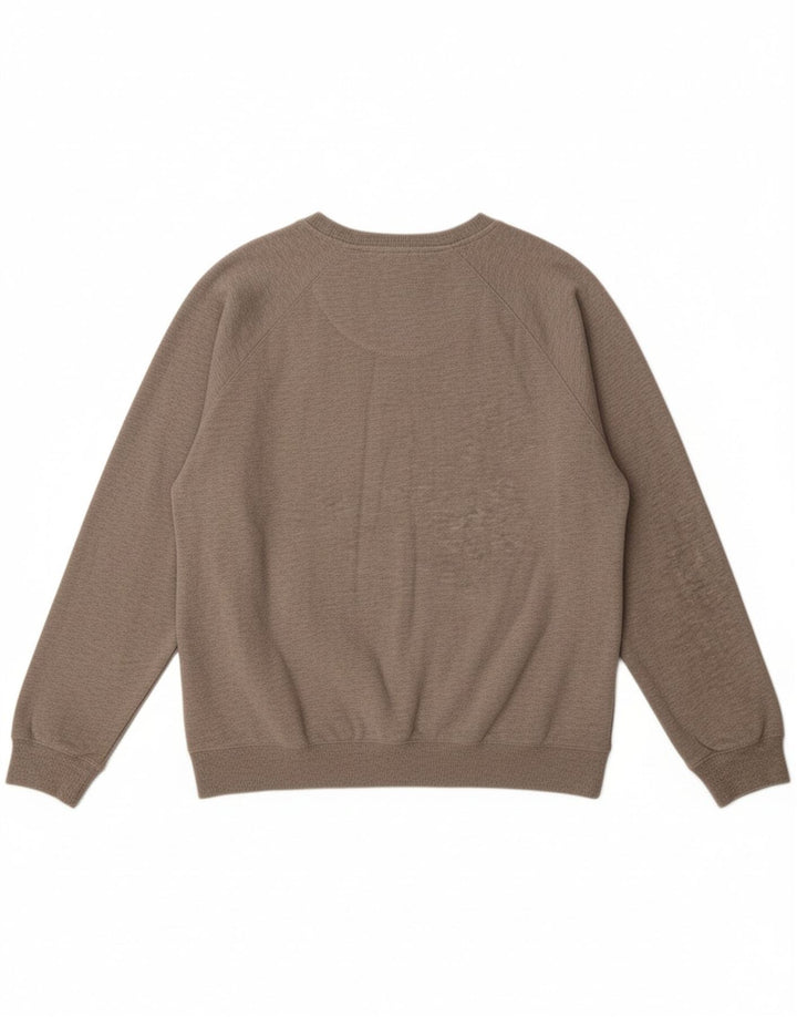 WEIRD FISH Mens Graphic Sweatshirt Jumper Large Grey Cotton