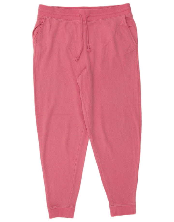 MARKS & SPENCER Pantaloni de trening pentru femei Joggeri UK 16 Bumbac roz mare