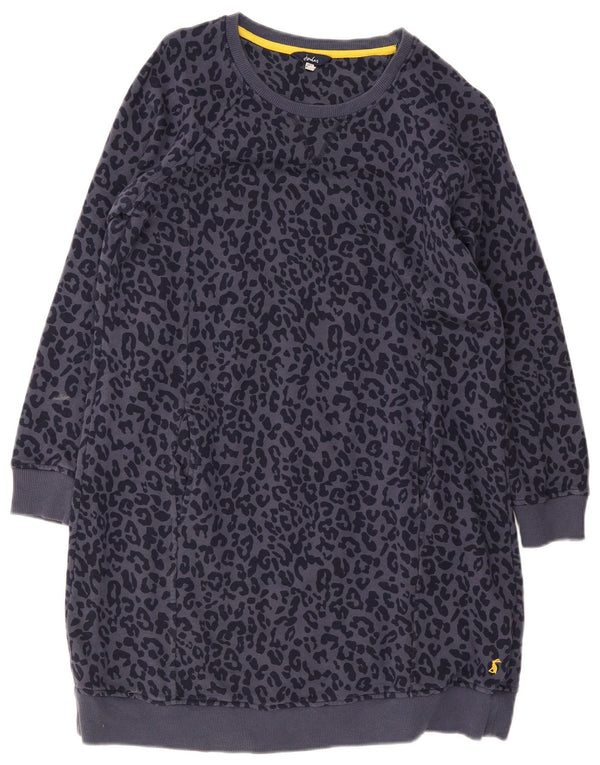Rochie Jumper cu mânecă lungă pentru femei Joules UK 12 Medium Bleumarin Animal Print