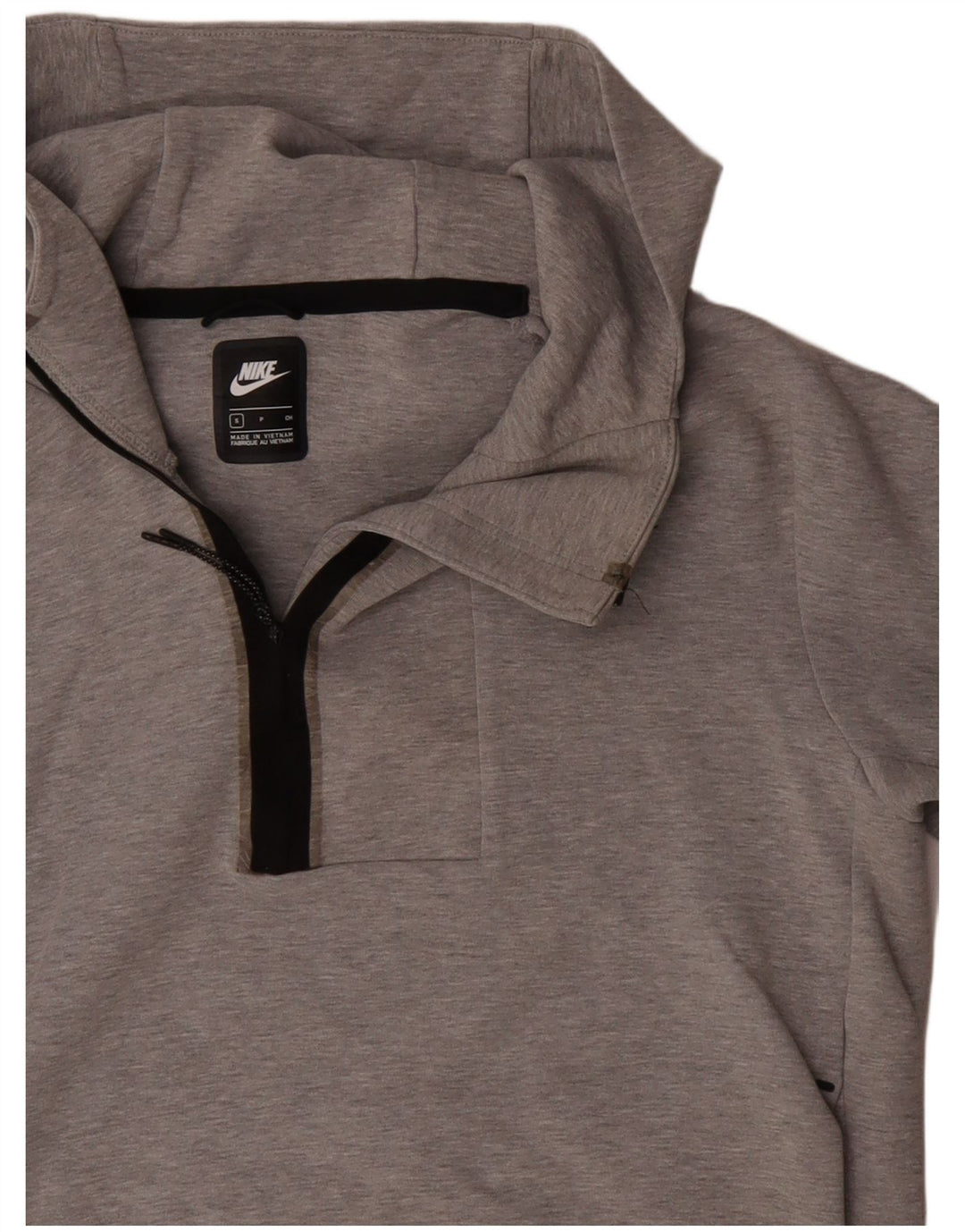 Pulover Nike pentru femei, supradimensionat, cu fermoar și gât, UK 10, mic, gri, pete