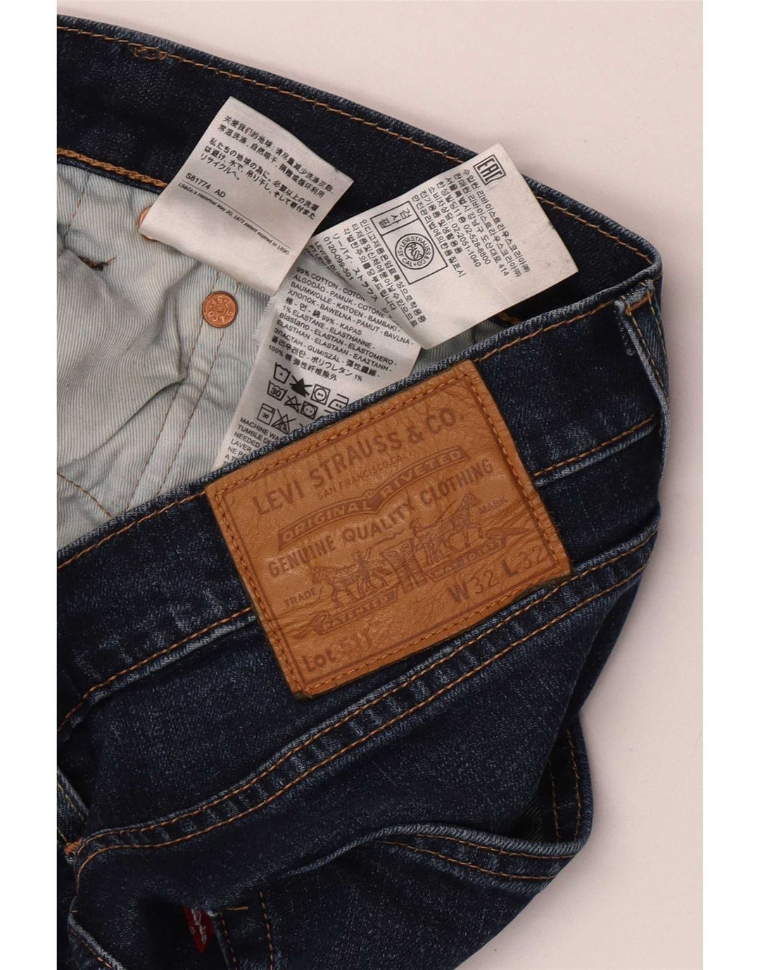 Blugi Levi's 511 Tapered Slim W32 L29 Bumbac albastru
