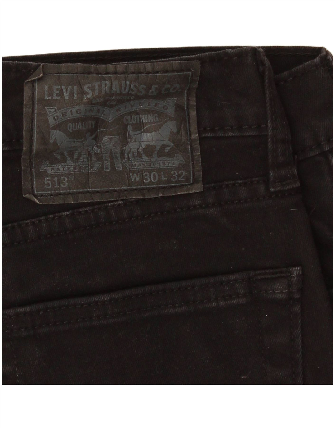 Blugi Levi's 513 Slim Straight pentru bărbați W30 L32 bumbac negru