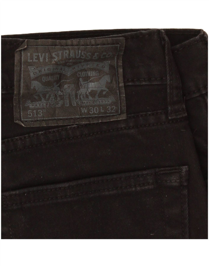 Blugi Levi's 513 Slim Straight pentru bărbați W30 L32 bumbac negru