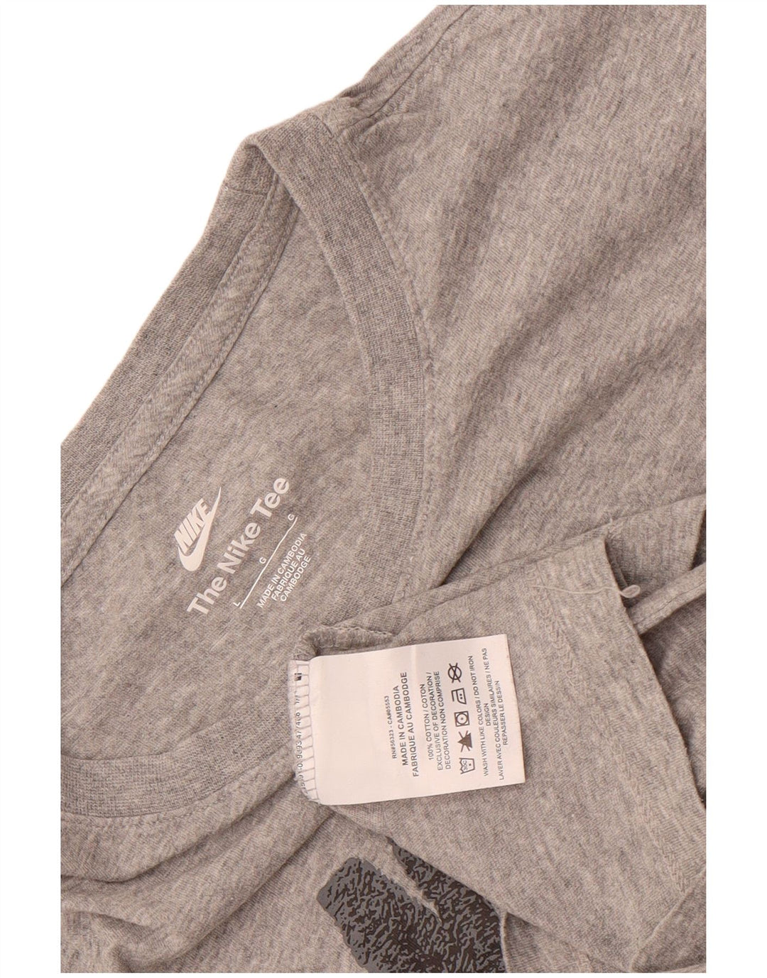 Tricou grafic Nike pentru bărbați Top mare din bumbac cu pete gri