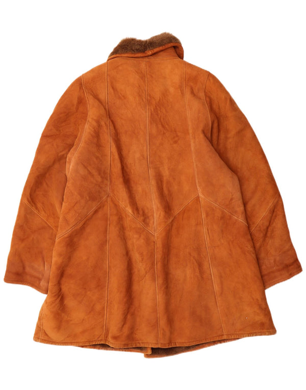 Palton din shearling vintage pentru femei IT 44 Medium Beige Shearling Classic