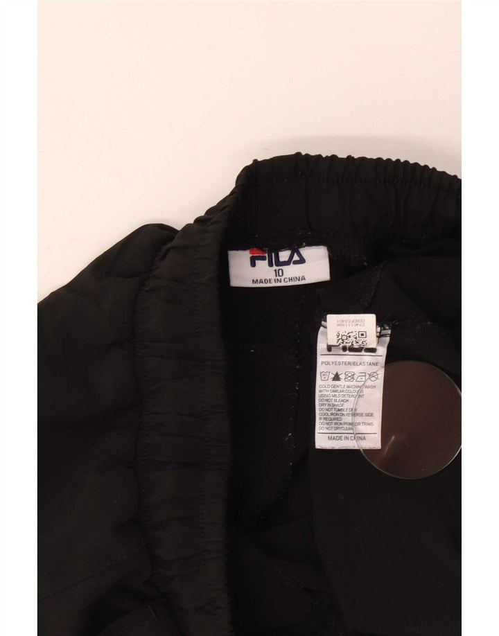 Pantaloni scurti sport Fila pentru femei UK 10 Small Negru Poliester