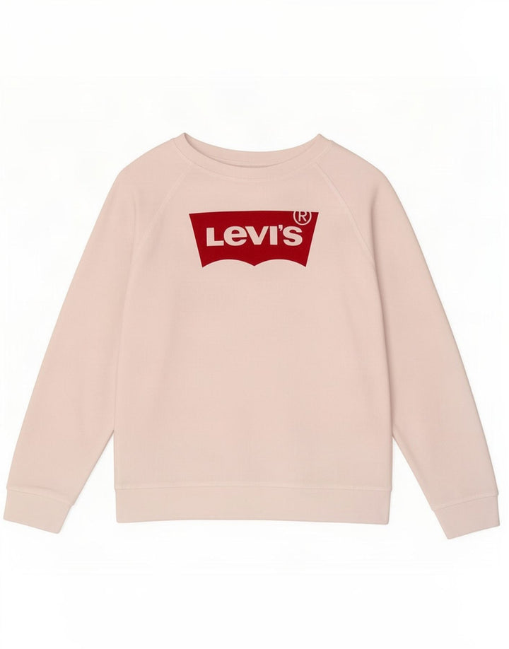 Levi's Pulover cu grafic pentru femei UK 14 Bumbac alb mediu