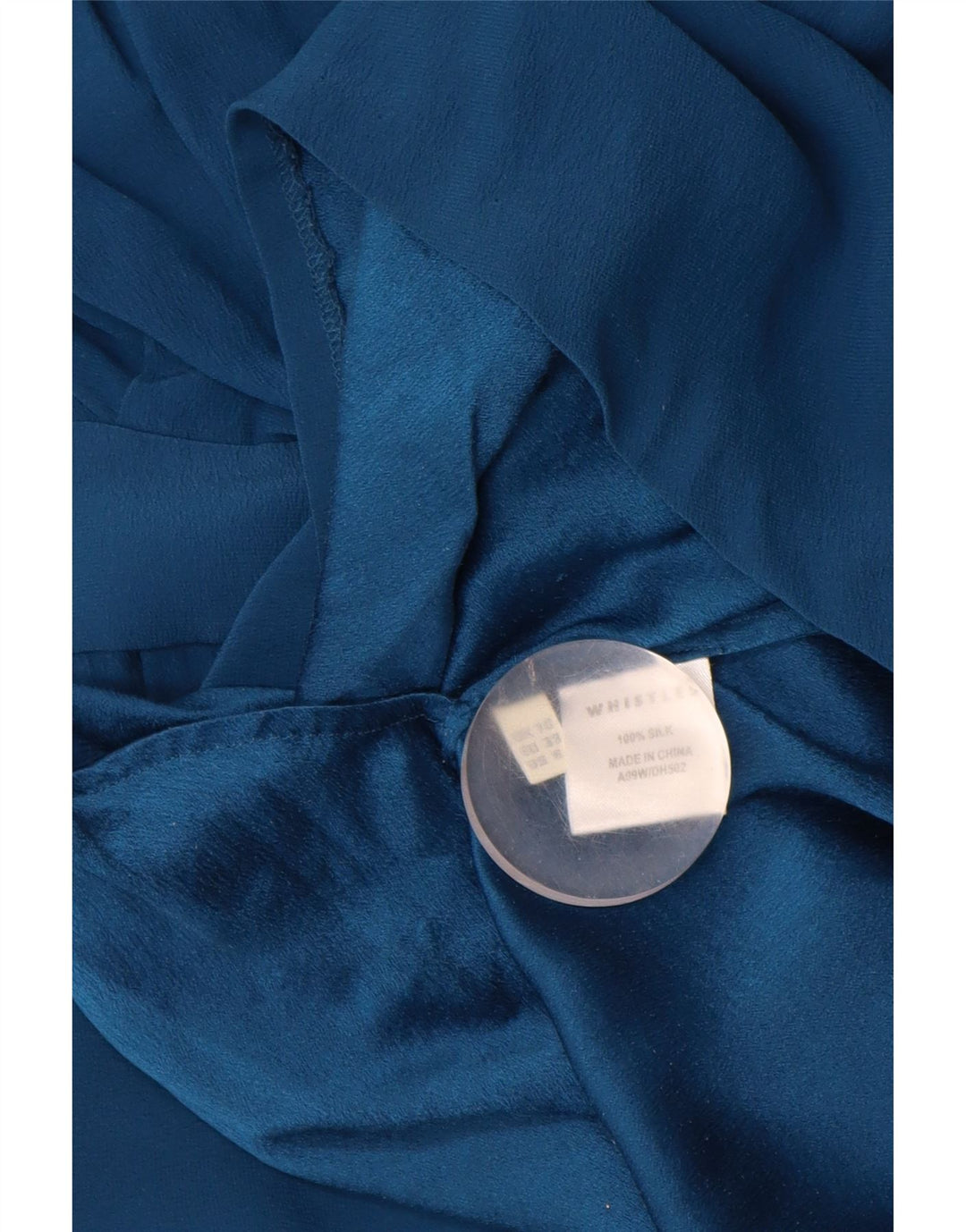 WHISTLES Rochie Bubble fără mâneci pentru femei UK 10 Mătase albastră mică