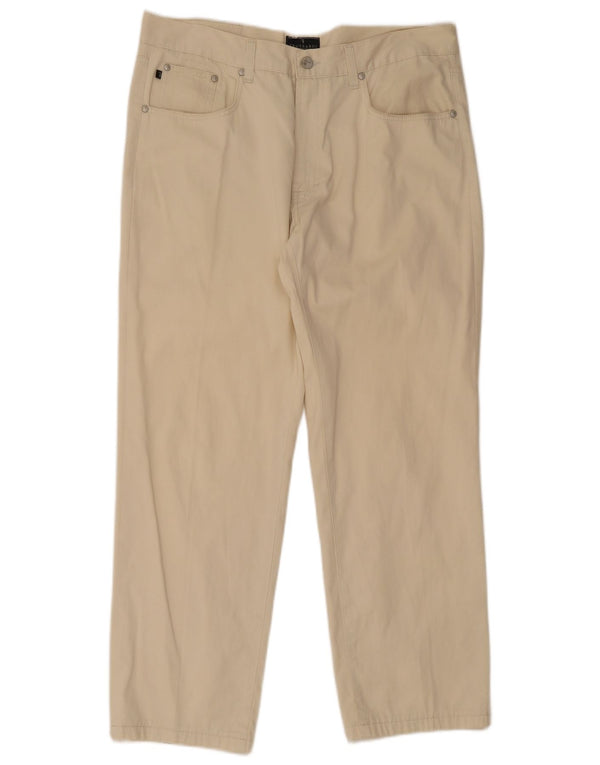 Pantaloni casual drepti Trussardi pentru bărbați W38 L29 bumbac alb