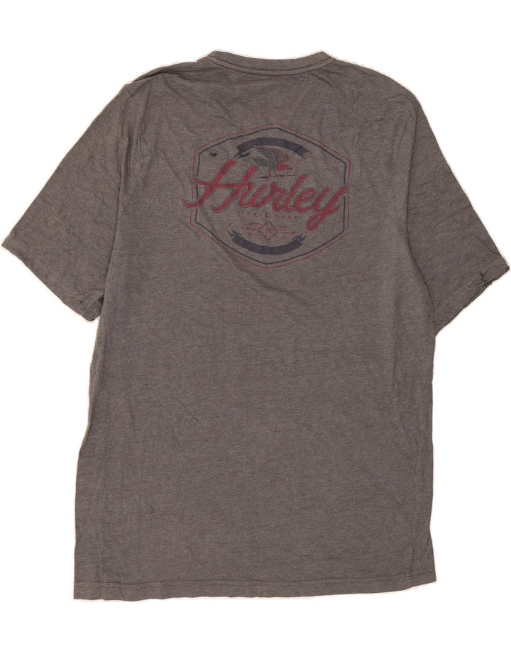HURLEY Mens Graphic T-Shirt Top Medium Grey Cotton Vintage Hurley and Second-Hand Hurley from Messina Hembry 