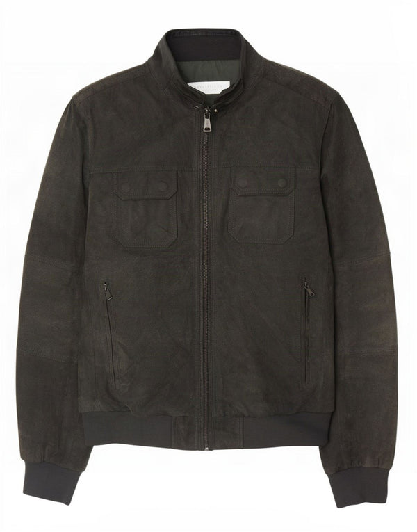 Jachetă Bomber de piele intoarsa pentru barbati Conbipel IT 54 XL verde