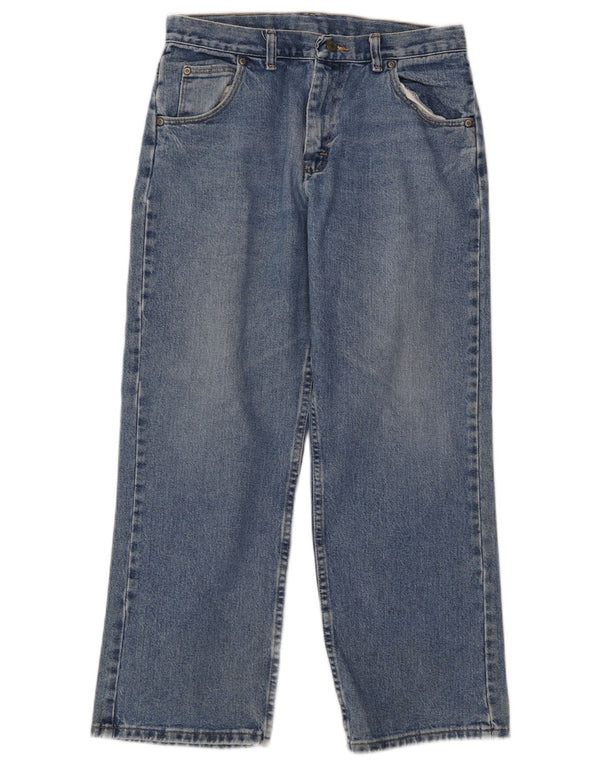 Blugi drepti pentru băieți Wrangler 13-14 ani W30 L27 albastru bumbac