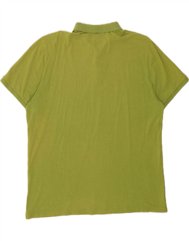 TRUSSARDI JEANS Mens Polo Shirt 3XL Green Vintage Trussardi Jeans and Second-Hand Trussardi Jeans from Messina Hembry 