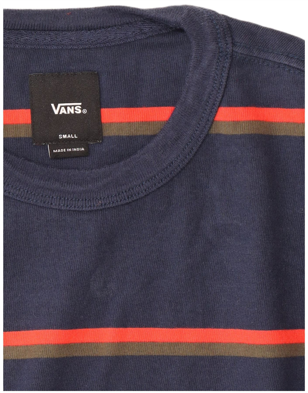 VANS Top pentru bărbați cu mânecă lungă, cu dungi mici, bleumarin