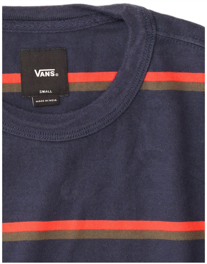 VANS Top pentru bărbați cu mânecă lungă, cu dungi mici, bleumarin