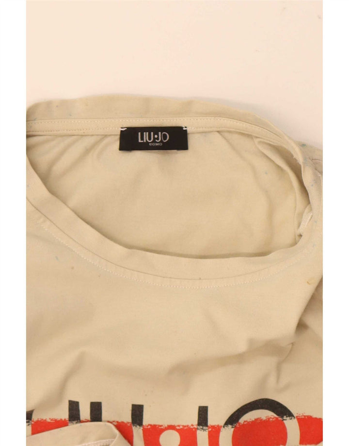 Tricou grafic pentru bărbați Liu Jo Top Medium Bej