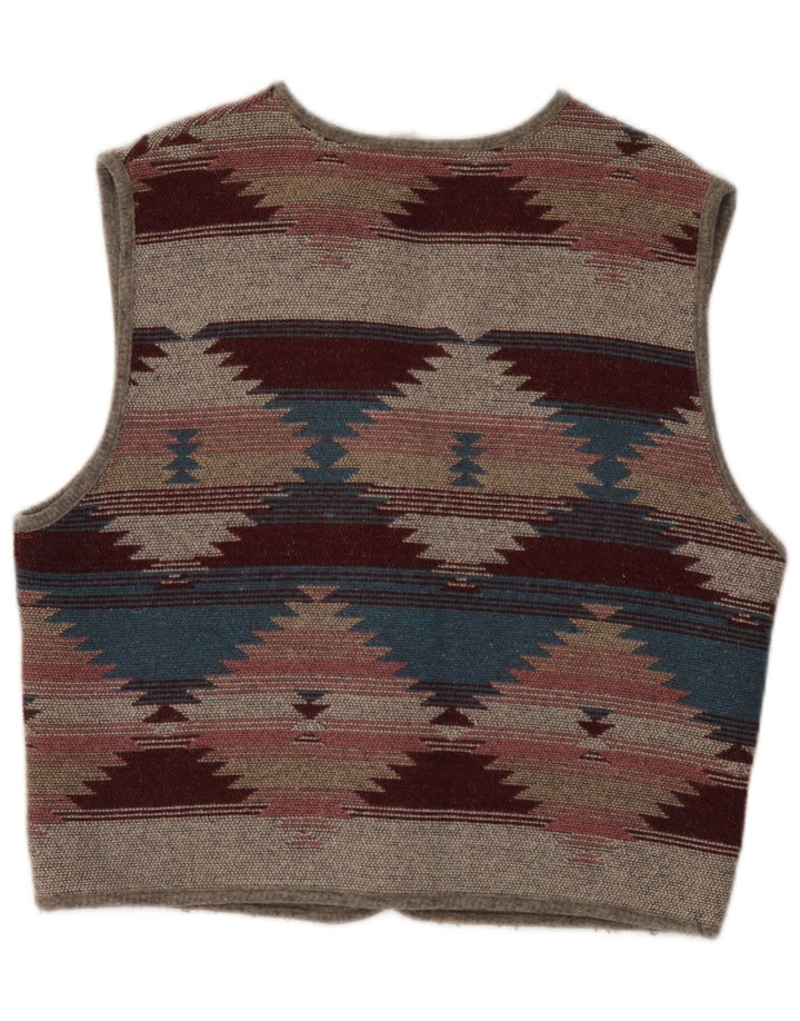 Vestă vintage pentru bărbați, mare, multicoloră, Fair Isle Aztec