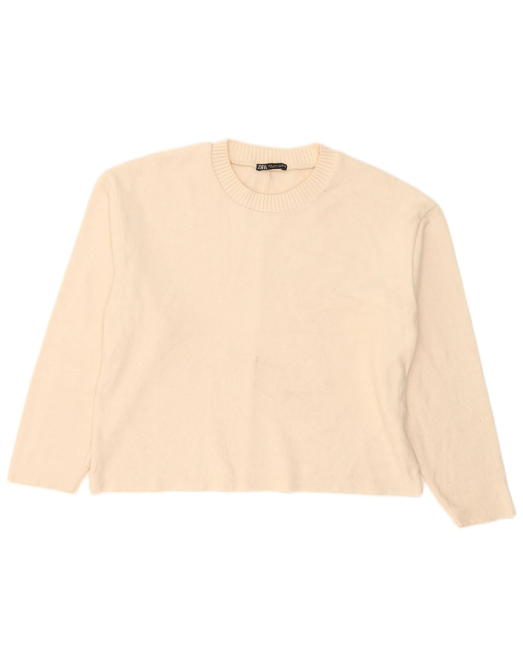 Pulover supradimensionat pentru femei Zara, cu gâtul turn, UK 10, mic, alb
