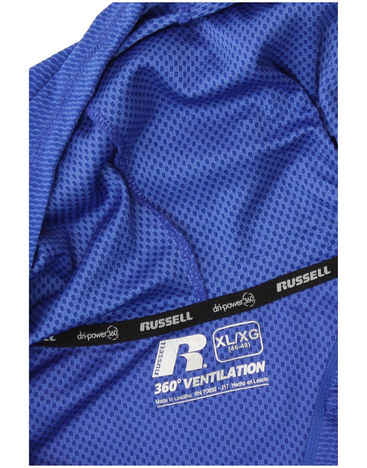Tricou de trening Russell Athletic pentru bărbați Dri-Power cu glugă, XL bleumarin