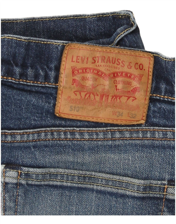 Blugi Levi's 510 Skinny pentru bărbați W34 L32 Bumbac albastru