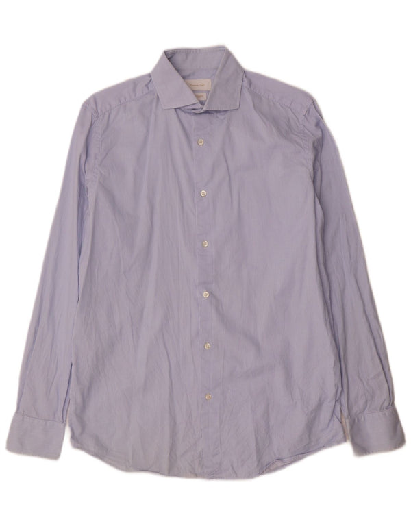 Cămașă Massimo Dutti pentru bărbați Mărimea 39 15 1/2 Medium Blue Pinstripe