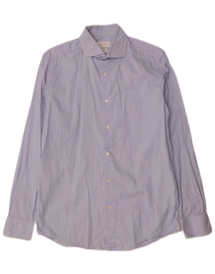 Cămașă Massimo Dutti pentru bărbați Mărimea 39 15 1/2 Medium Blue Pinstripe