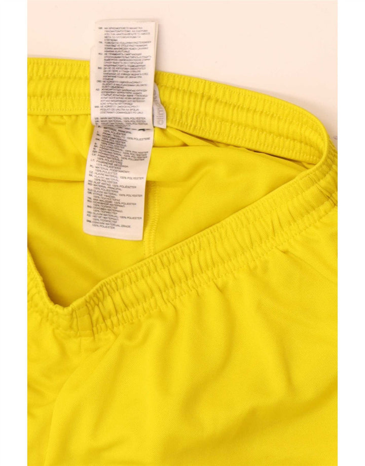 Pantaloni scurți sport adidas Climalite pentru bărbați, poliester galben mic