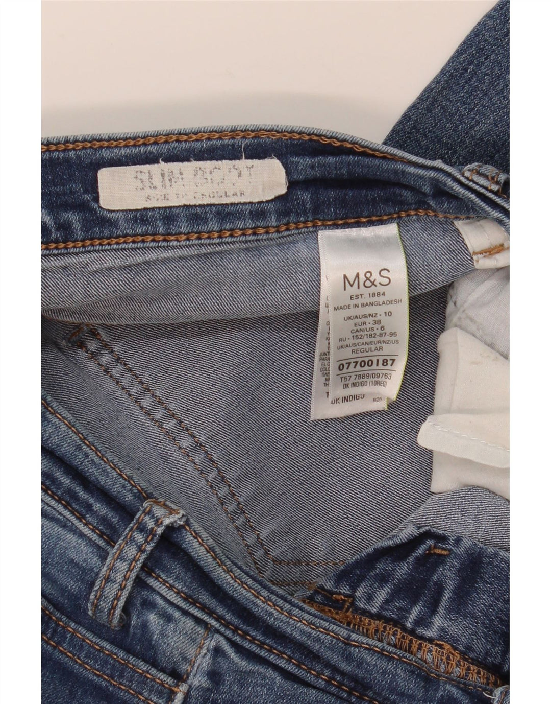 MARKS & SPENCER Blugi Bootcut pentru femei, cu croiala normală, UK 10 Mici W30 L30 Albastru