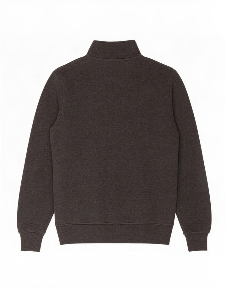 Pulover pentru bărbați Jack & Jones Core cu fermoar și gât, gri mediu