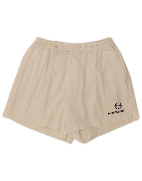 Pantaloni scurți sport obișnuiți pentru femei Sergio Tacchini W28 Small White Sports