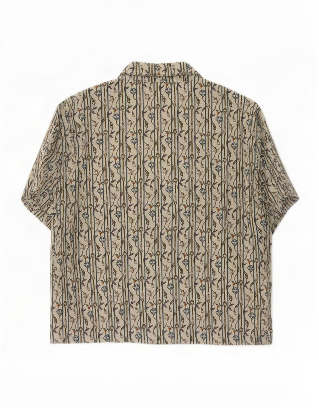 Cămașă vintage cu model abstract pentru femei UK 14 Medium White Nautical