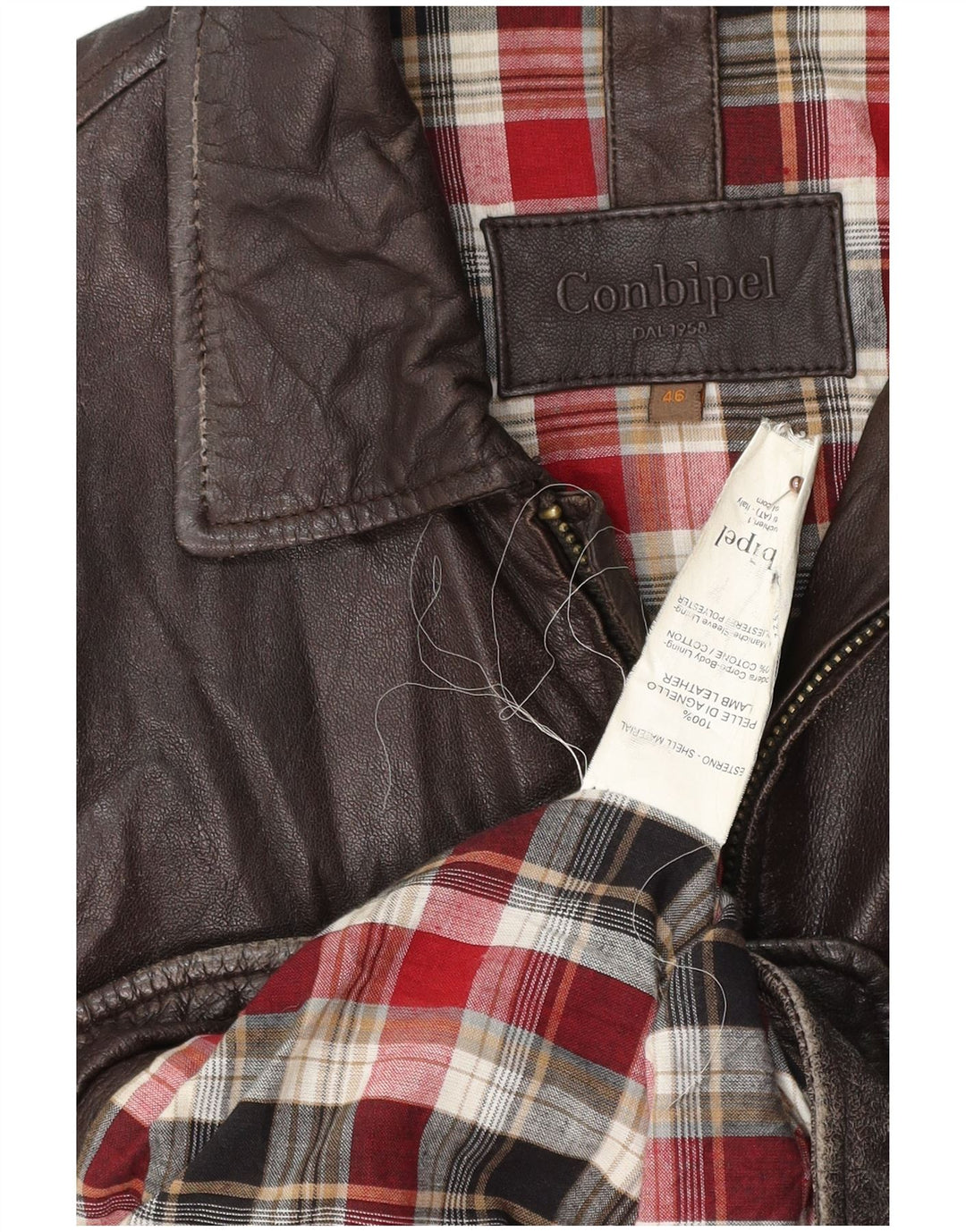 Jachetă din piele bărbătească CONBIPEL IT 46 din piele maro mică