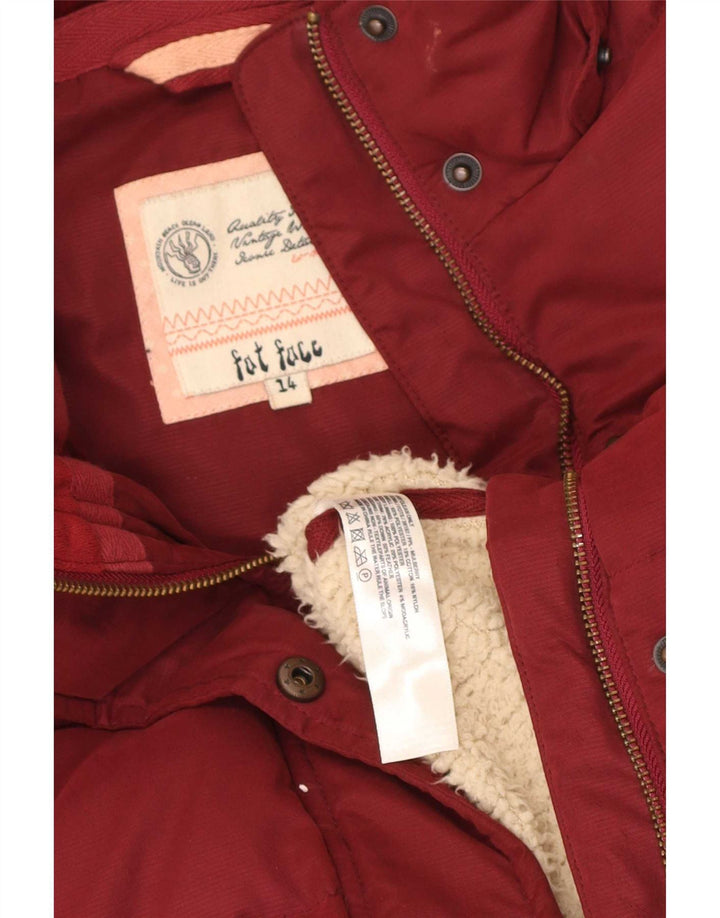 Gilet căptușit pentru femei Fat Face UK 14 Large Maroon Poliester