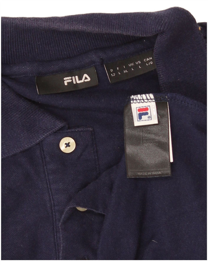 Cămașă polo FILA pentru bărbați, mare, bleumarin, bumbac