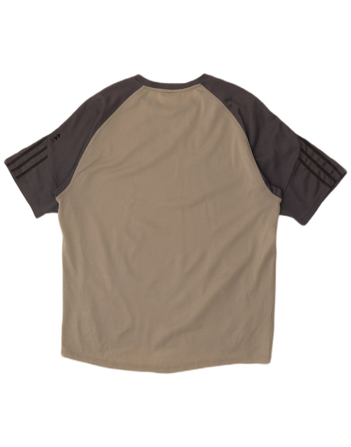 Tricou pentru bărbați Adidas Top mare, gri, poliester color bloc