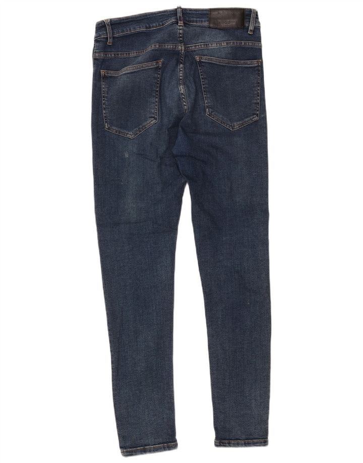 Blugi skinny pentru bărbați Zara EU 42 Large W32 L30 Albastru