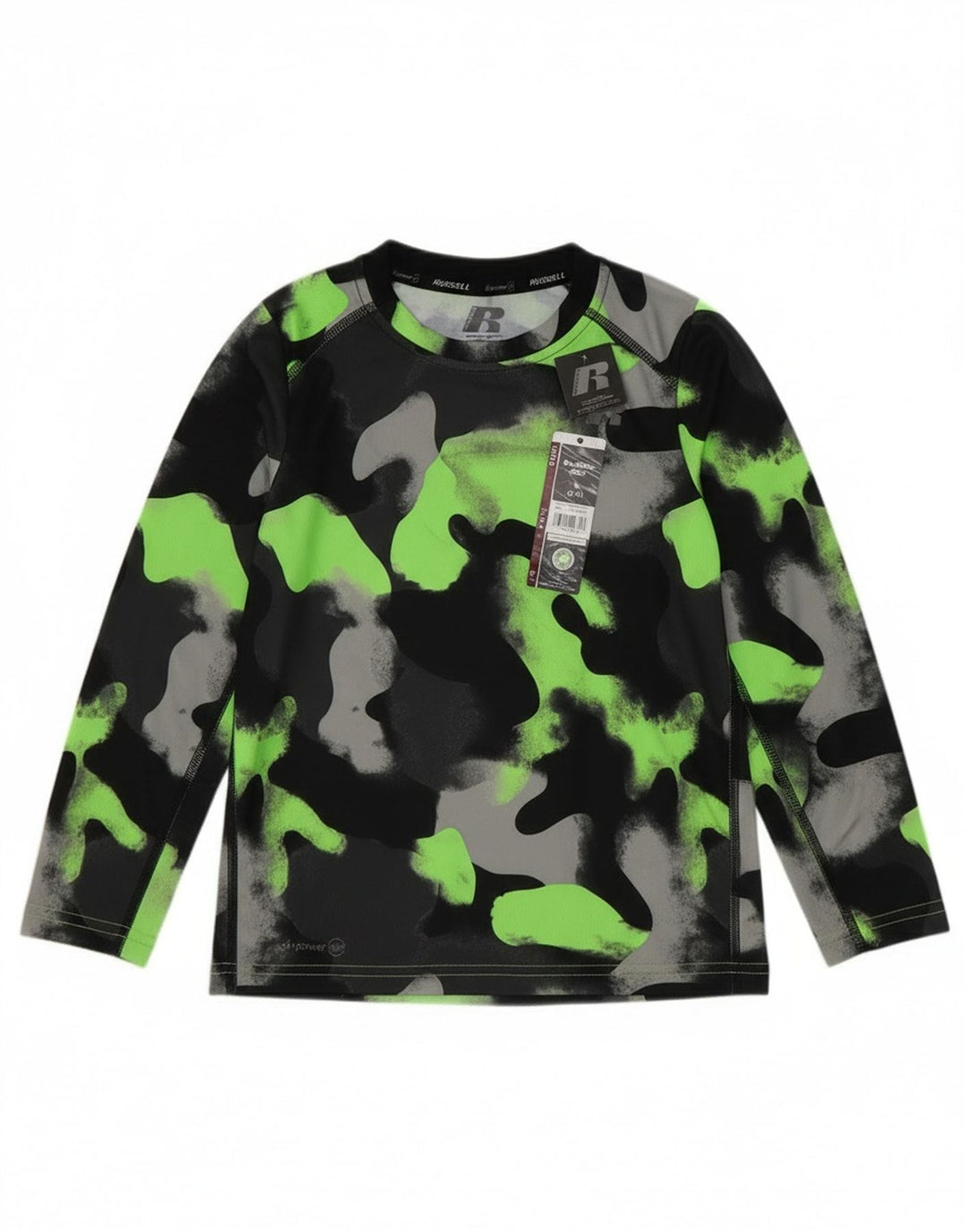 Russell Athletic pentru băieți Dri-Power Top cu mânecă lungă 6-7 ani, mic, negru