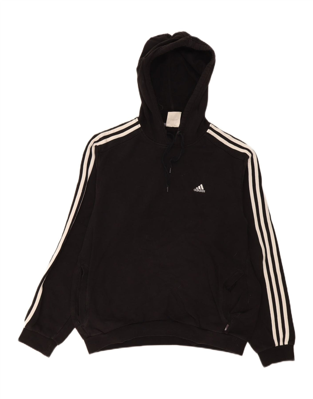 Pulover Adidas pentru bărbați, bumbac mediu negru