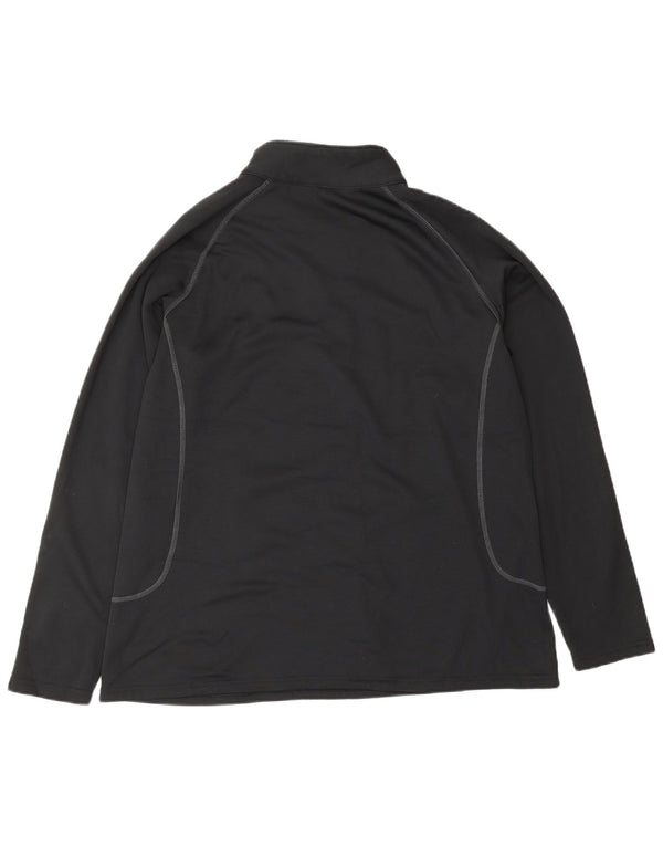 Pulover pentru femei Eddie Bauer, cu fermoar, cu gât, UK 20 2XL Negru Sport
