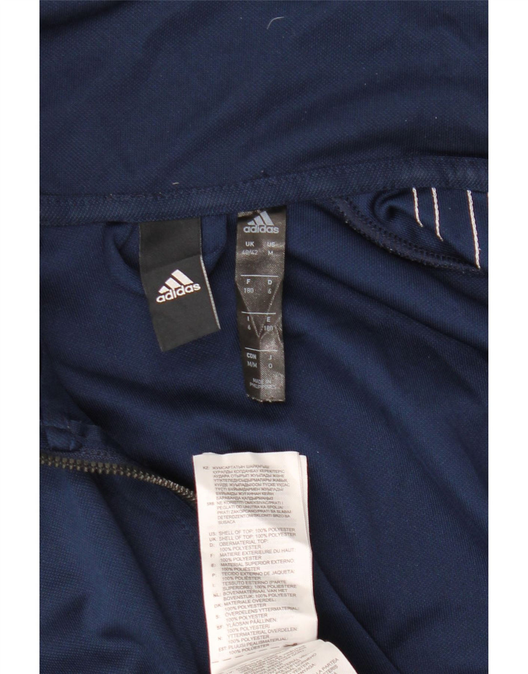 Jachetă de trening pentru bărbați ADIDAS UK 40/42 Poliester mediu albastru bleumarin