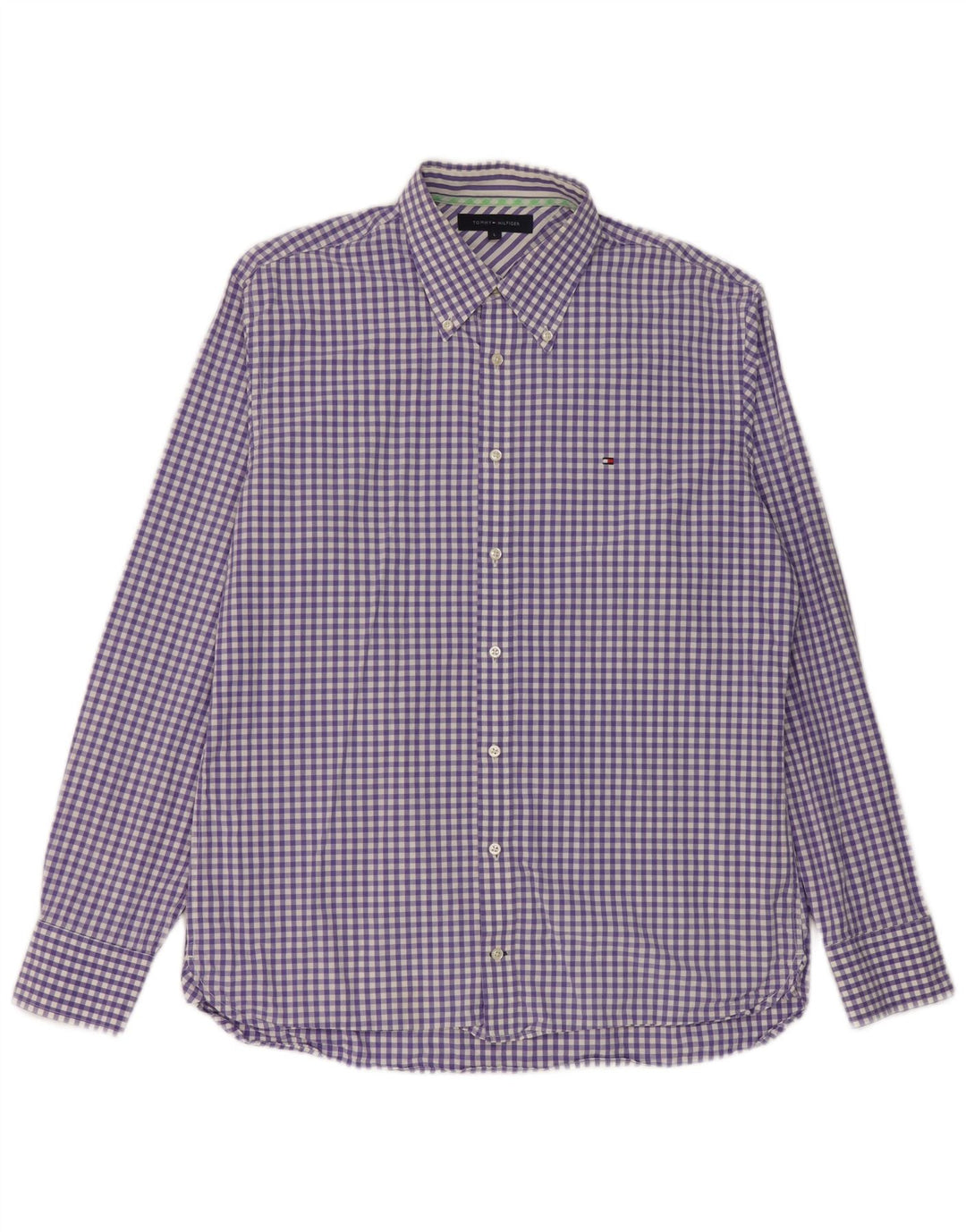 Cămașă pentru bărbați Tommy Hilfiger, mare violet, din bumbac