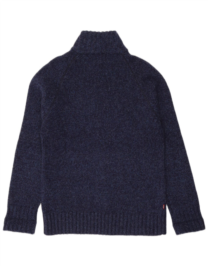 Pulover cardigan pentru bărbați LEVI'S, lână cu pete albastru marin mediu